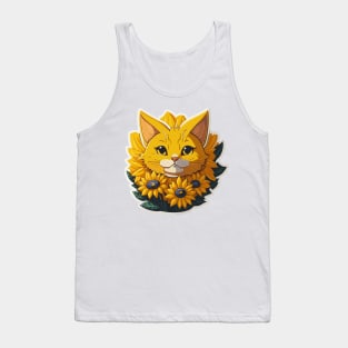 Sunflower Cat Tank Top